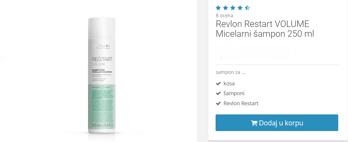 Revlon Micelarni Sampon Tanka Kosa Lepotica Rs