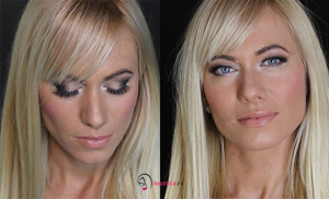 makeup za plavu kosu
