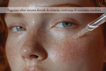 devojka nanosi serum na lice